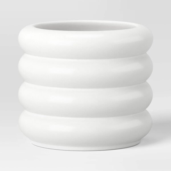 Small Bubble Ceramic Planter White - Room Essentials "