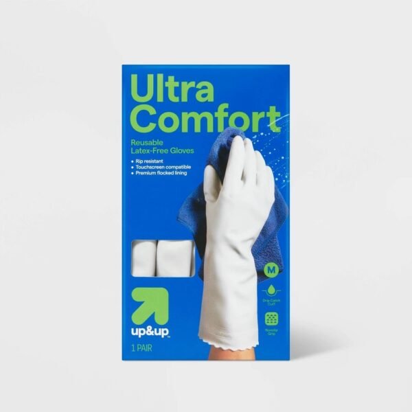 Durable Ultra Comfort Latex-Free Reusable Gloves - Medium - up&up