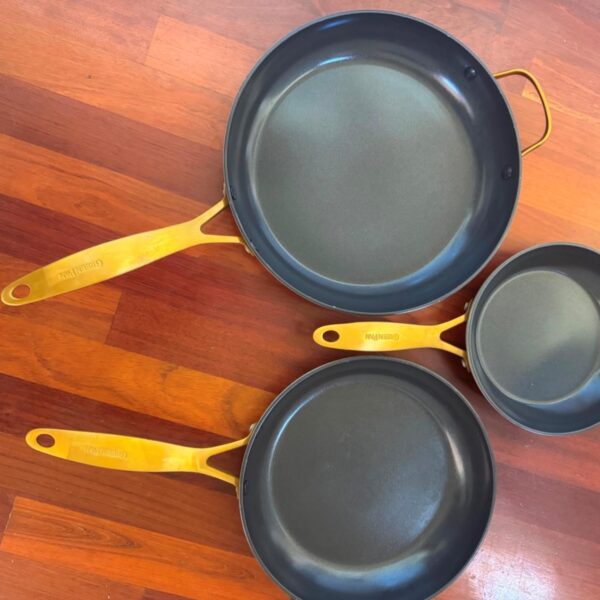 GreenPan Jewel Pro Ceramic Non-Stick 3-piece Fry Pan Set - Size 8, 10, 12