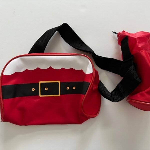 Santa Claus Fanny Pack Waist Belt Bum Bag Drink Beer Holder 40" Length Christmas "