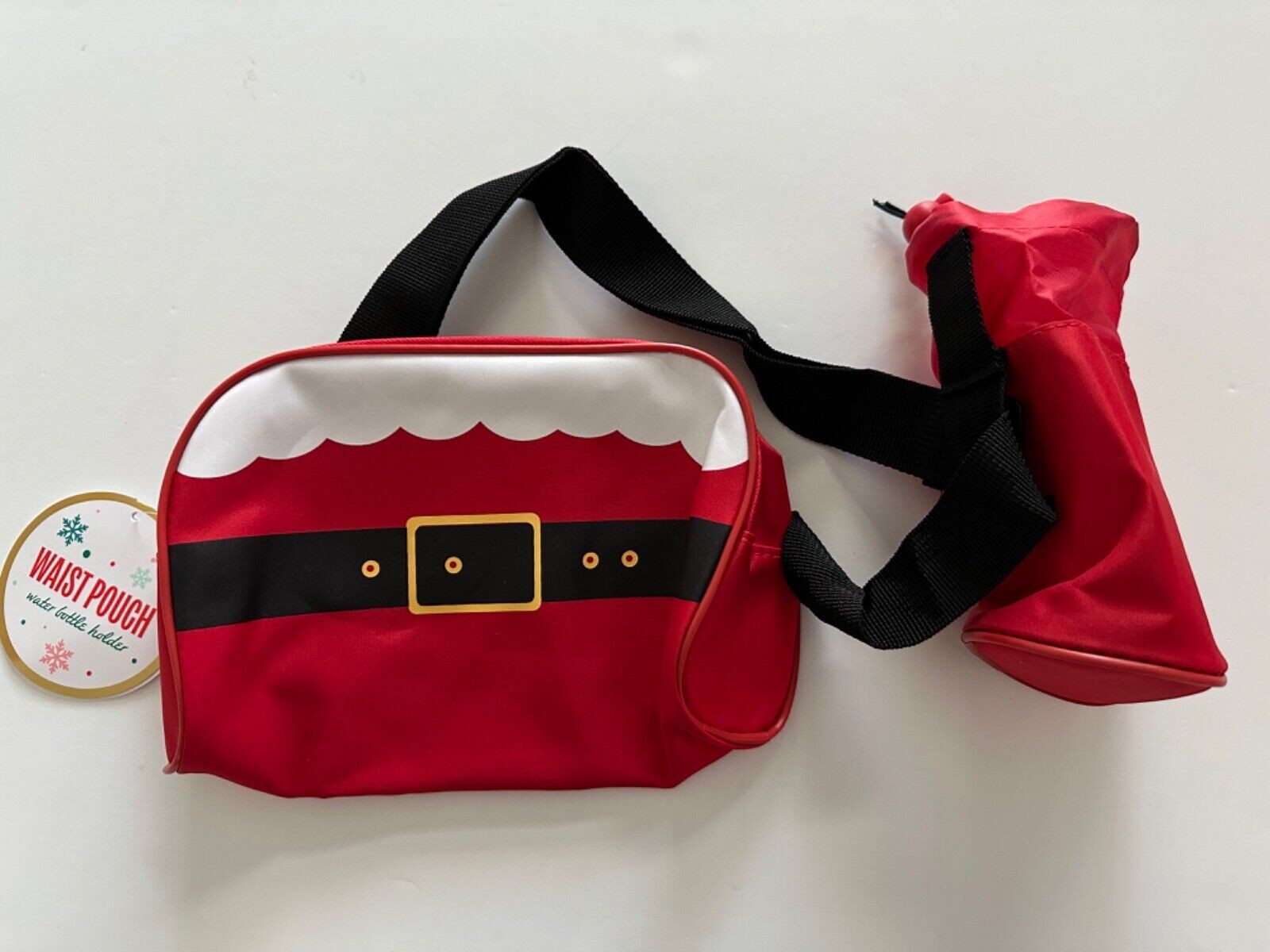1424635646-1.jpg Santa Claus Fanny Pack Waist Belt Bum Bag Drink Beer Holder 40" Length Christmas " - Image 1