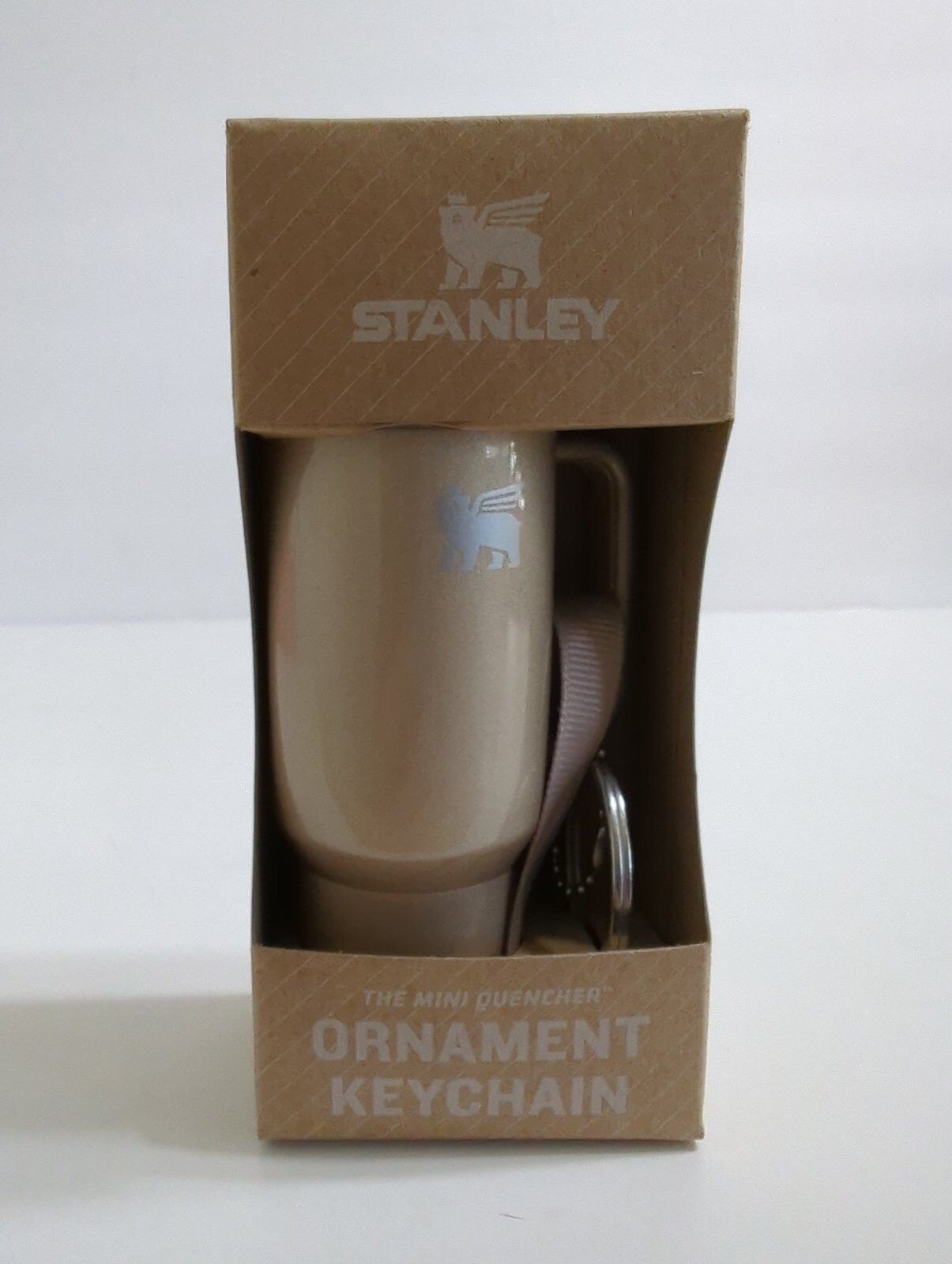 1428913355-1.jpg Stanley Water Bottle Keychain Christmas Tree Ornament | Champagne Shimmer " - Image 1