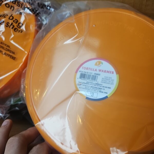 Bullseye?s Playground Target Tortilla Warmer - Orange - NEW "