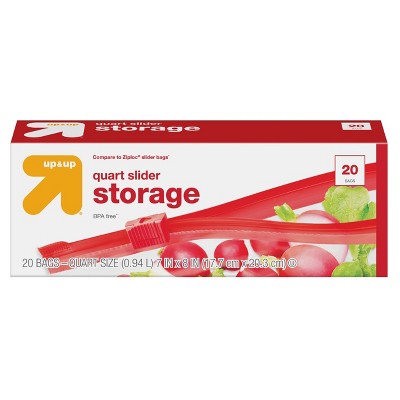 Quart Slider Storage Bags - 20ct - up&up