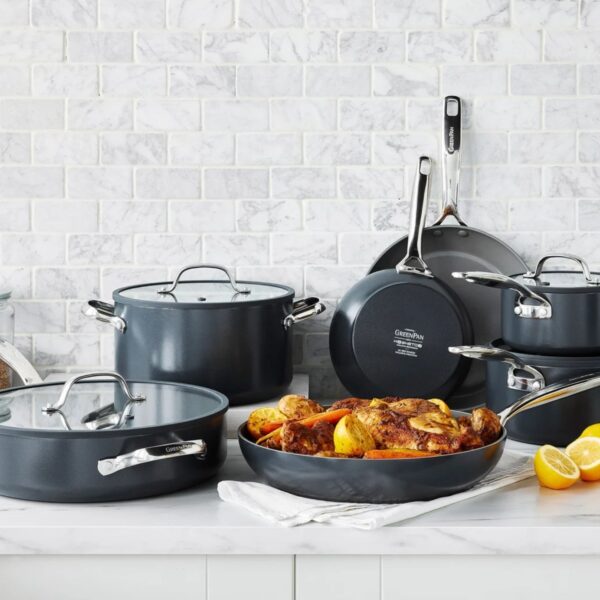 Greenpan eras 11 pcs black cookware