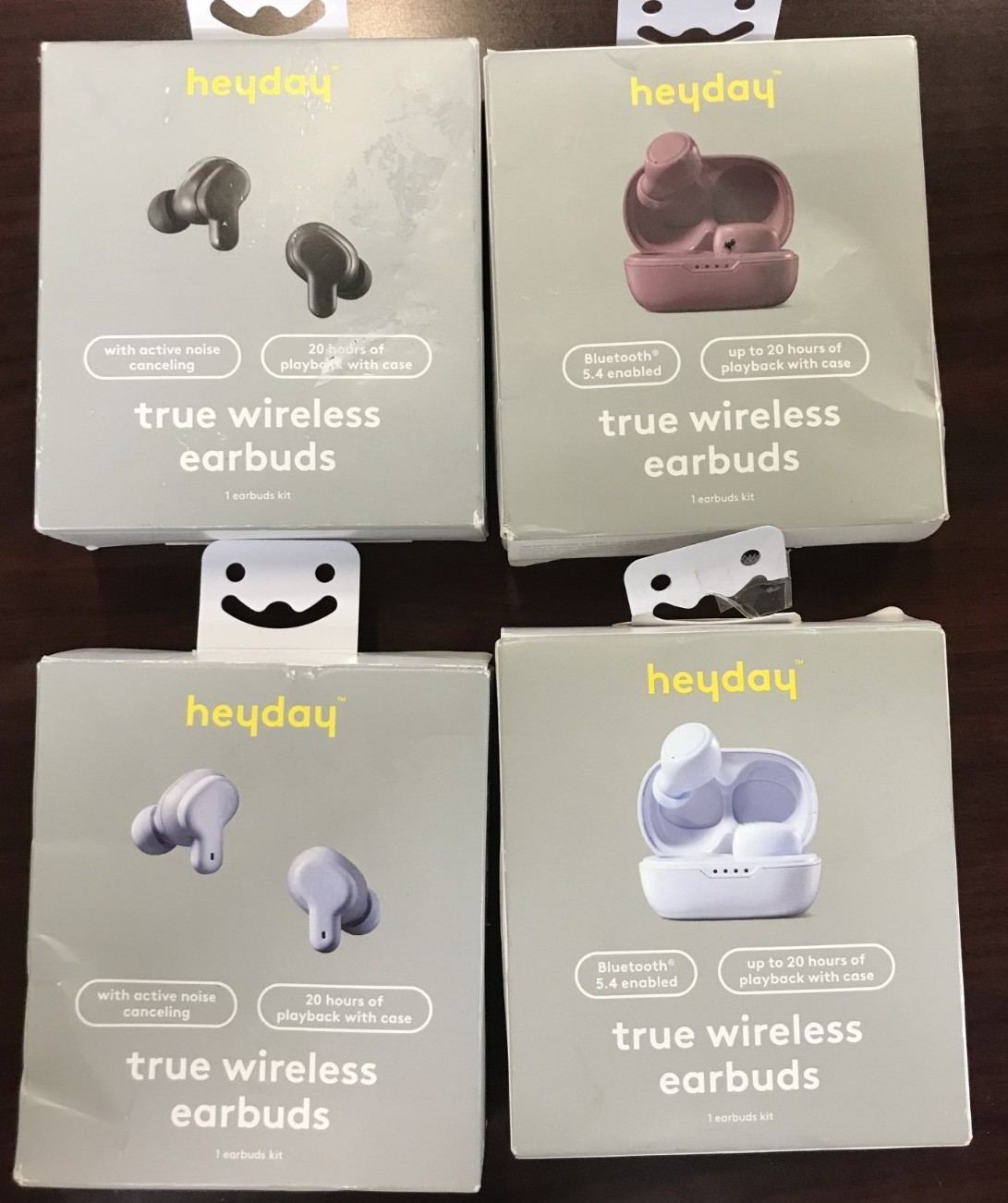 1492055270-1.jpg Lot 4 New Sealed Heyday True Wireless Bluetooth 5.4 Earbuds Sweat Resistant " - Image 1
