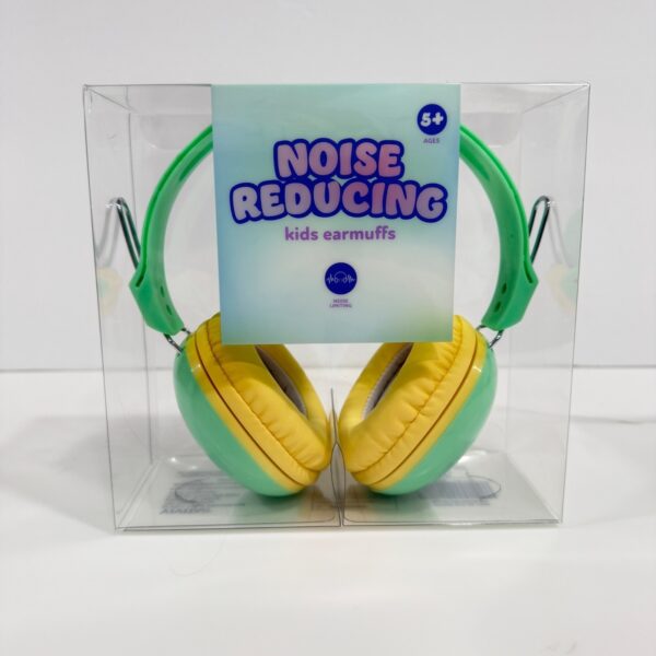 Vivitar Kids Ages 5+ Noise Reducing Earmuffs Headphones Green Yellow NEW "