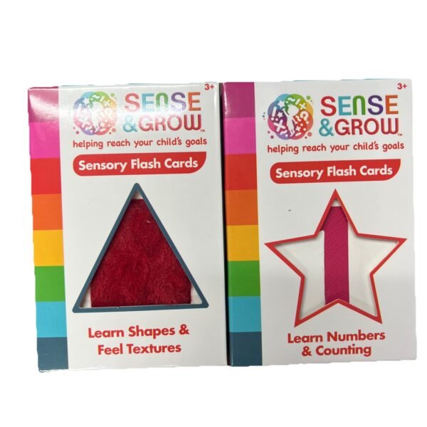 Sense & Grow Sensory Flash Cards Shapes/textures & Sight Words "