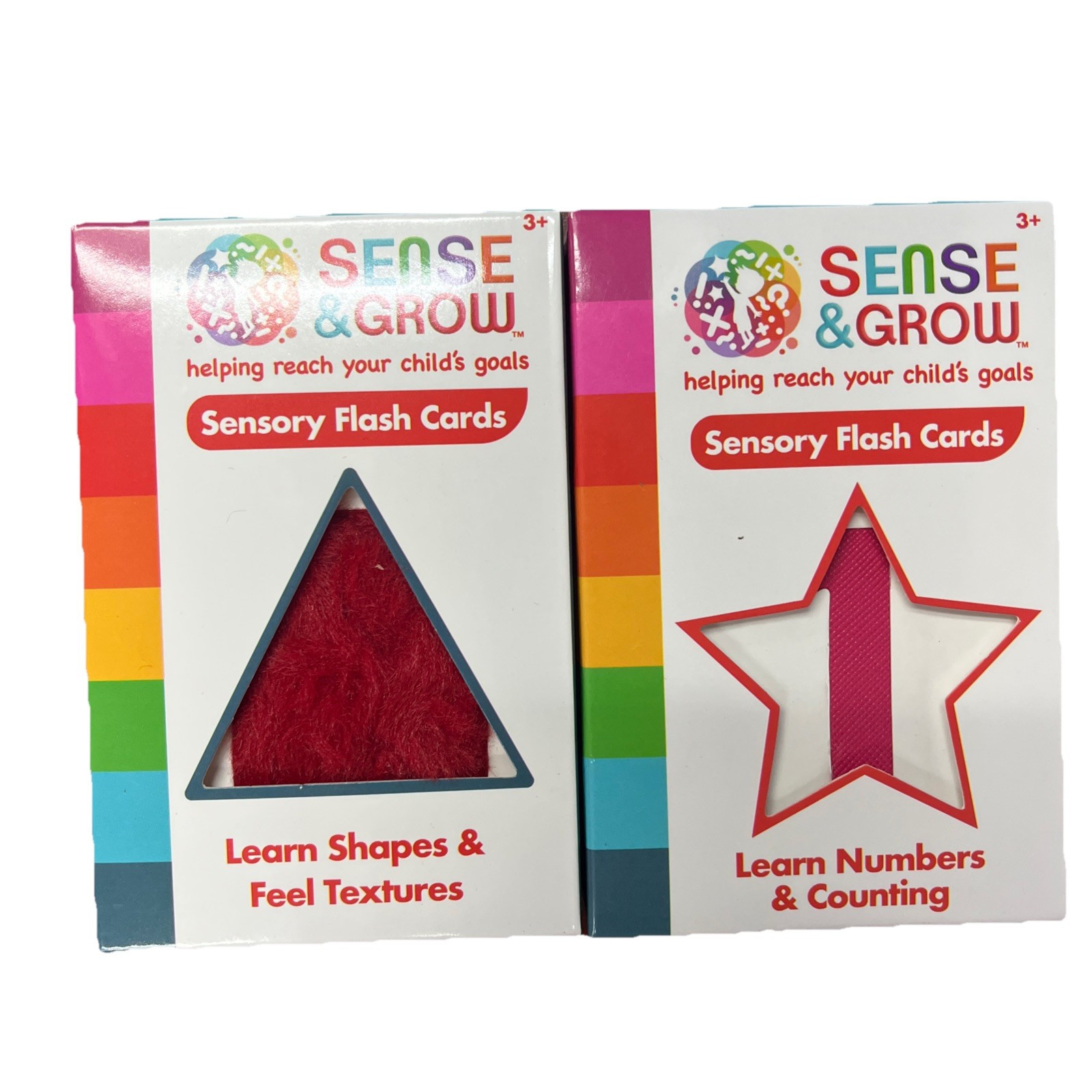 1493263018-1.jpg Sense & Grow Sensory Flash Cards Shapes/textures & Sight Words " - Image 1