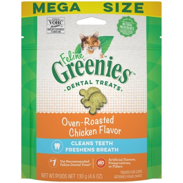 Feline Greenies 5.5 Oz Oven Roasted Chicken Flavor Dental Treats