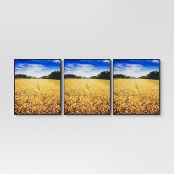 8" X 10" Set of 3 Format Frames Black - Room Essentials?: Durable Plastic, Glass Front, Wall & Tabletop Display "