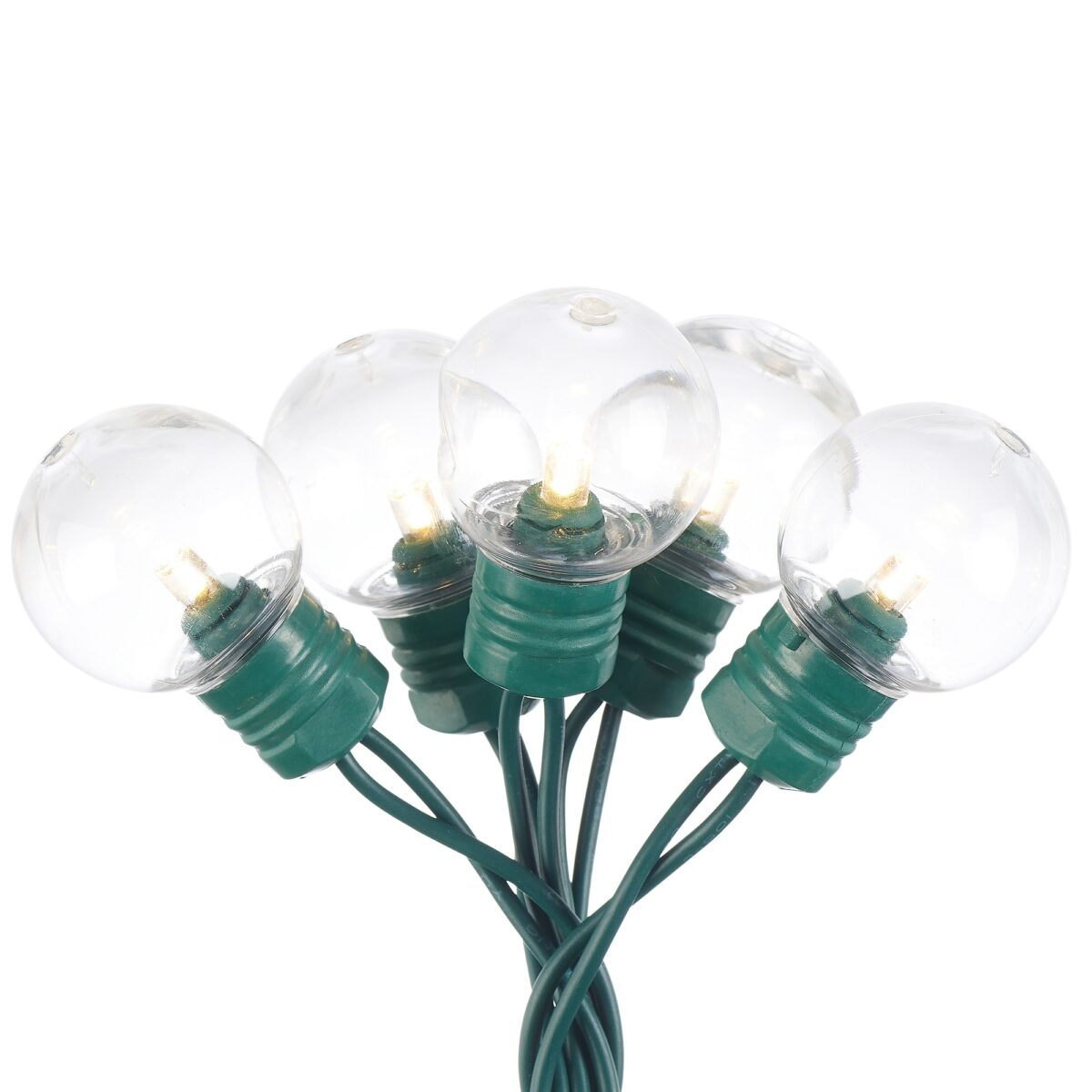 Holiday Time Super Bright LED Warm White G30 Christmas Lights, 57', 100 Count " - Image 1
