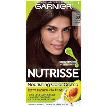 Garnier Nutrisse Nourishing Permanent Hair Color Creme - 30 Darkest Brown