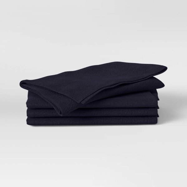 4pk Cotton Easy Care Napkins Dark Blue - Threshold