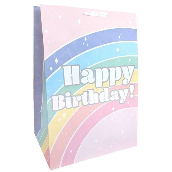 Colossal 'Happy Birthday' Rainbow Gift Bag - Spritz