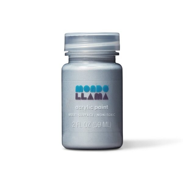 2 Fl Oz Metallic Acrylic Paint Light Silver - Mondo Llama?