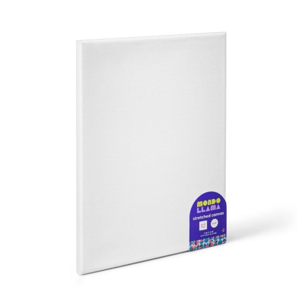 11"x14" Stretched Canvas White - Mondo Llama?: Art Canvases to Paint on, General Canvas Material "