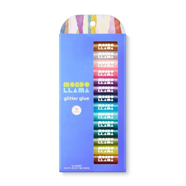 16ct Glitter Glue Pen Pack - Mondo Llama: Multicolor Metallic Craft Embellishments, Art & Stationery, Ages 6+ "