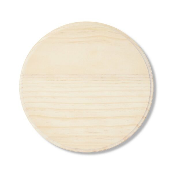 12" Round Wood Disc - Mondo Llama: Unfinished Craft, Wooden Round, Adult Art Design