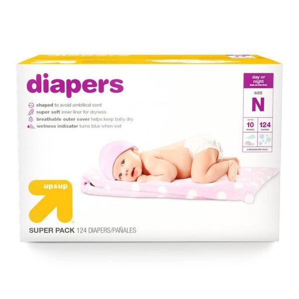 Diapers Super Pack Size Newborn - 124ct - up & up?