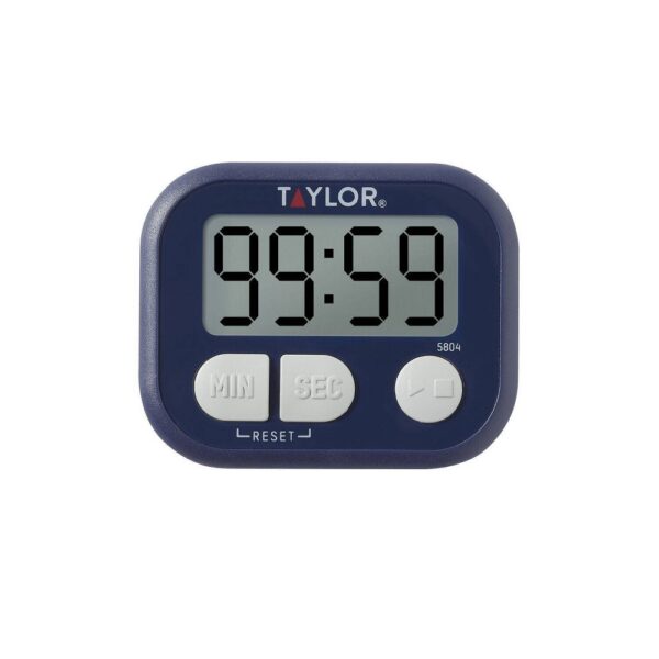 Taylor Digital Multi-Purpose Timer Blue: Kitchen & Stopwatch Timer, Digital Display, Battery Included, Magnet & Freestanding