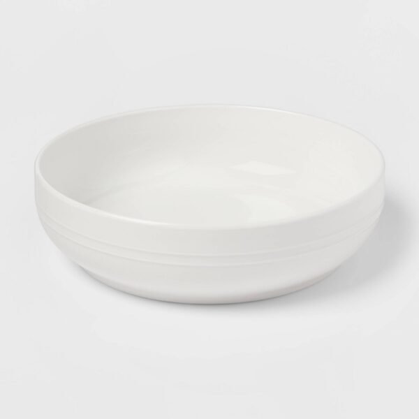 70oz Stoneware Westfield Serving Bowl White - Threshold?