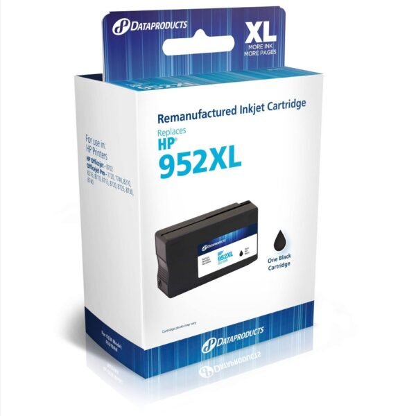 Remanufactured Dataproducts Black XL High Yield Single Ink Cartridge - Compatible with HP 952XL "