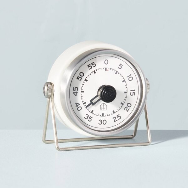 Metal Kitchen Cooking Timer Sour Cream/Silver - Hearth & Hand? with Magnolia