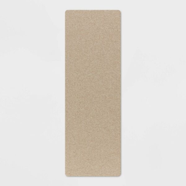 60 X 20 Basketweave Kitchen Comfort Runner Tan - Threshold