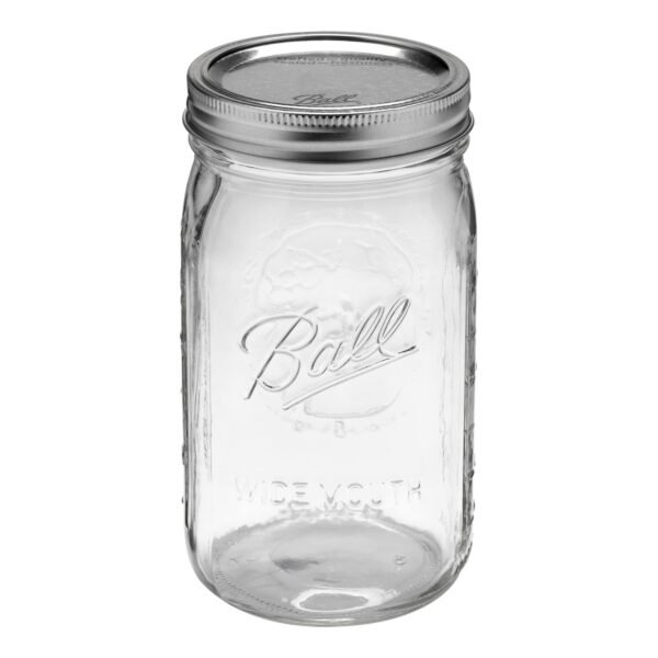 Ball 12-Pack Wide Mouth Quart 32 Oz Embossed Mason Jars "