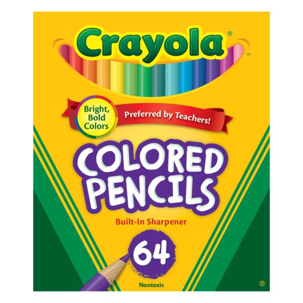 Crayola Kids' Color Choice Short Color Pencil Set, Box of 64 "