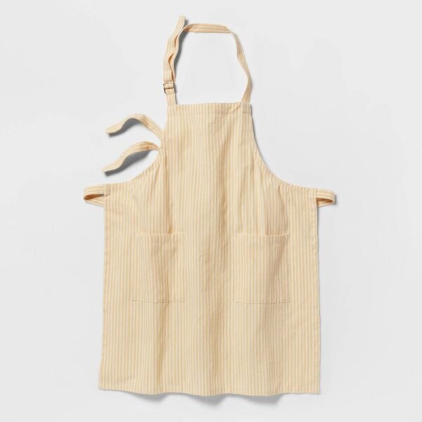 Cotton Striped Apron Yellow - Threshold?