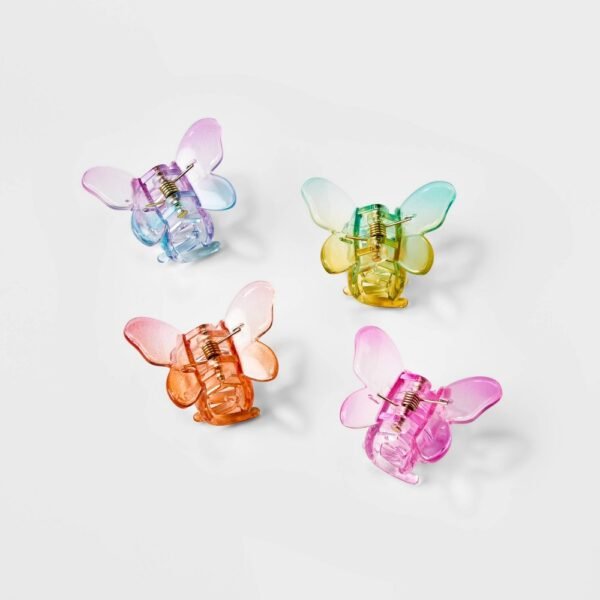 Girls' 4pk Butterfly Clips - Cat & Jack