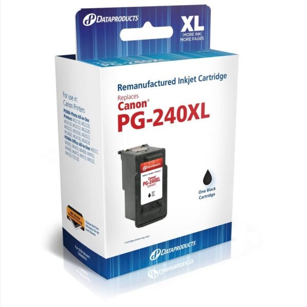 Remanufactured Black XL High Yield Single Ink Cartridge - Compatible with PG-240XL Ink Series (5206B) - Dataproducts "