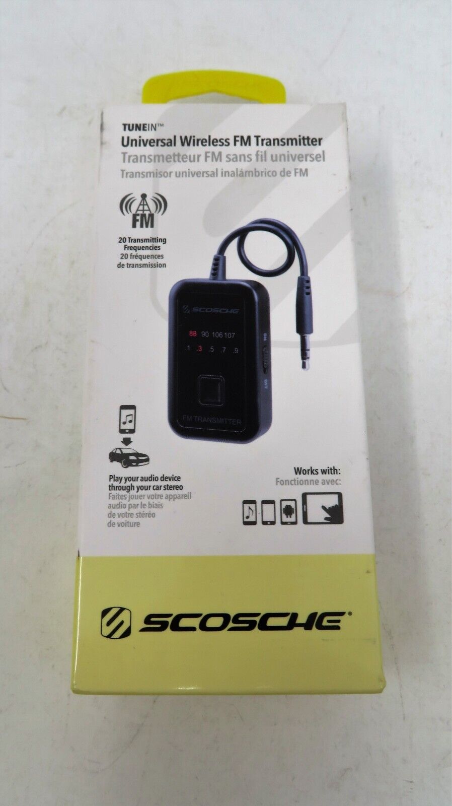 616901164-1.jpg SCOSCHE FMT4-XS FM Transmitter with 20 Frequency Selections " - Image 1