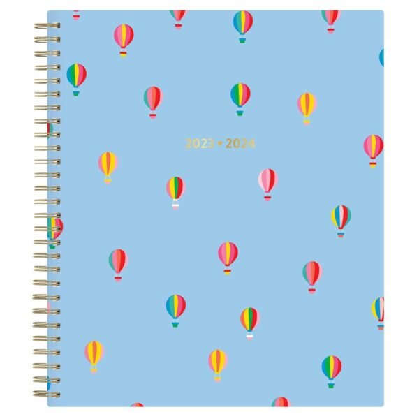 Color Me Courtney for Blue Sky 2023-24 Academic Planner 8"x10" Weekly/Monthly Wirebound Soft Touch Hard Cover Balloon Festival