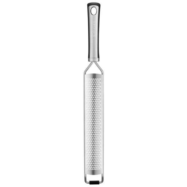 Cuisinart Chefs Classic Pro Stainless Steel Long Zester Grater: Lemon, Cheese, Garlic & Citrus Micro Grater, Ergonomic Handle "