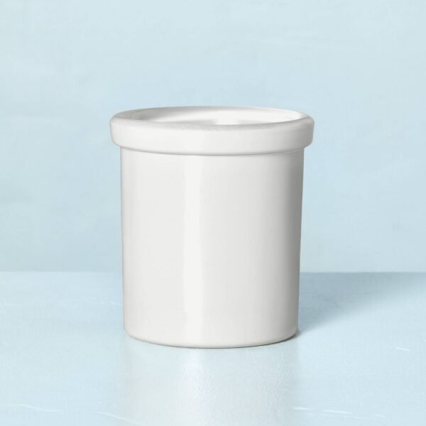 Colored Glass Salt Jar Candle Gray 6oz - Hearth & Hand? with Magnolia: Soy Blend, 30hr Burn Time "