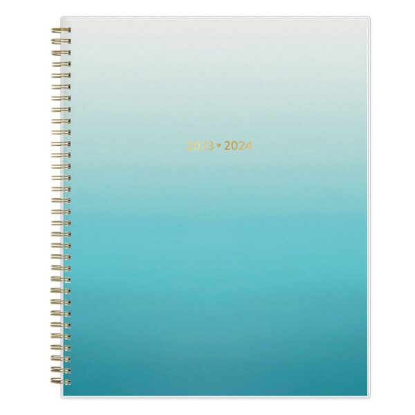 Color Me Courtney for Blue Sky 2023-24 Academic Planner 8.5"x11" Weekly/Monthly Wirebound Frosted Cover Aqua Vibes