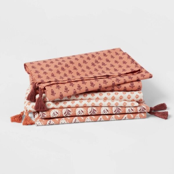 6pk Printed Mixed Pattern Napkin - Threshold?