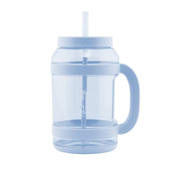 Reduce 80oz Tritan Waterday Mug Glacier: BPA-Free Portable Drinkware with Twist-Off Lid & Straw, Dishwasher-Safe
