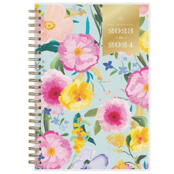 Day Designer 2023-24 Academic Planner Frosted Cover 5"x8" Weekly/Monthly Wirebound Enchanted Blue