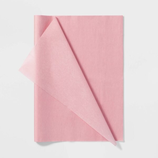 8ct Pegged Tissue Papers Pink - Spritz: Gift Bag Tissue for Fall & Easter, Solid Pattern, 16.5" X 24"