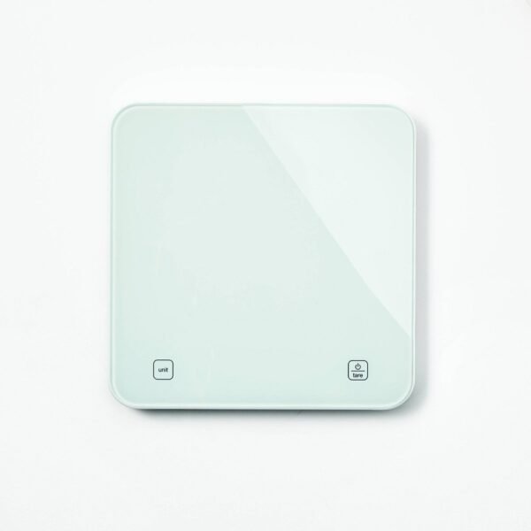 11lb Digital Kitchen Food Scale White - Figmint: Touch Controls, Metric Conversion, LCD Display, 1 Year Warranty "