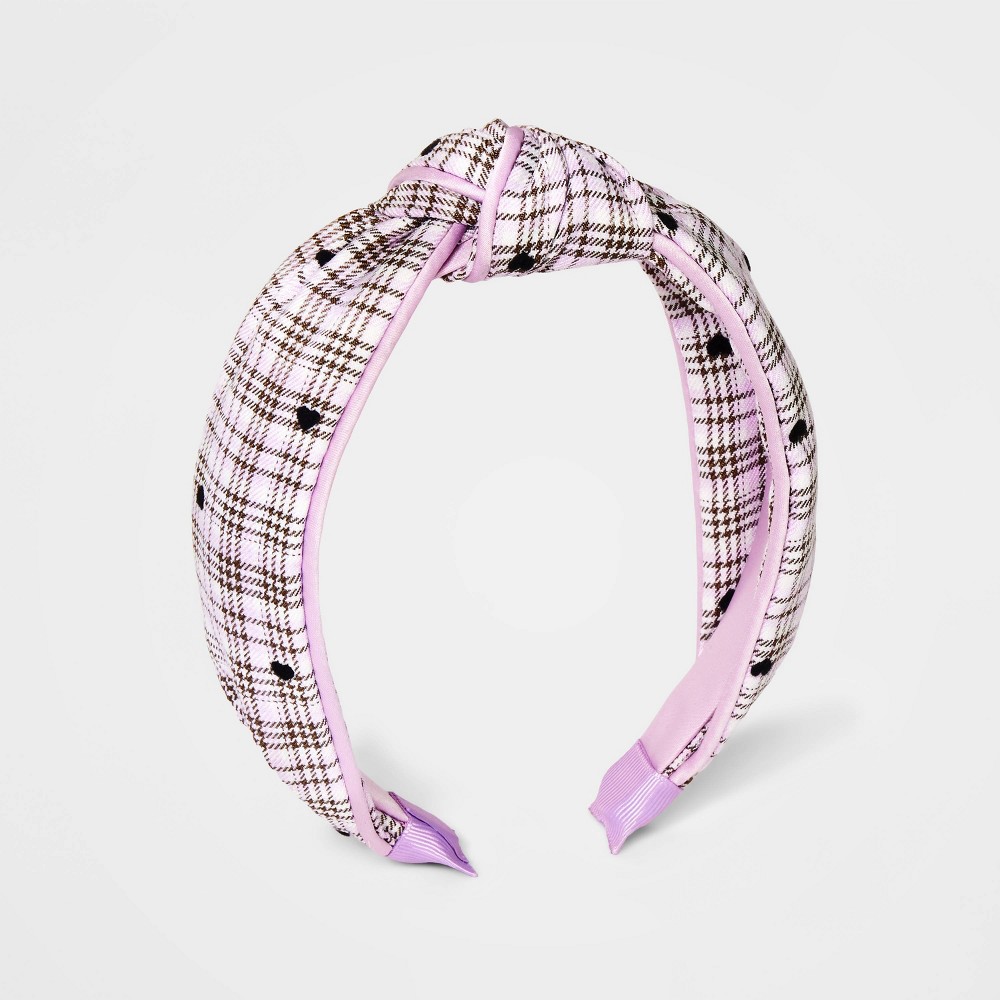829643263-1.jpg Girls' Top Knot Headband - Art Class? Lilac Purple - Image 1