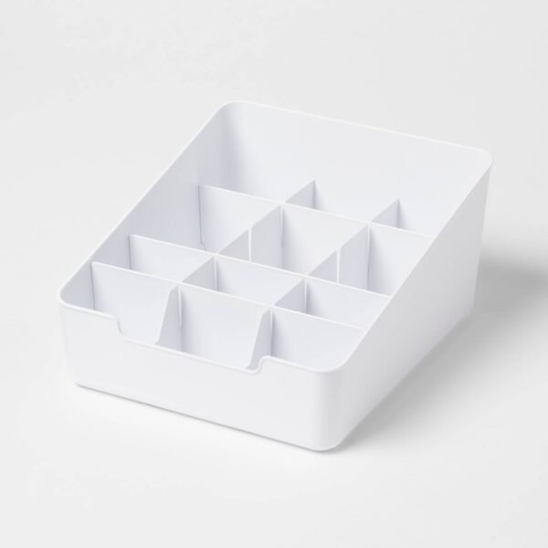 Plastic Bin with Angled Slots White - Brightroom?