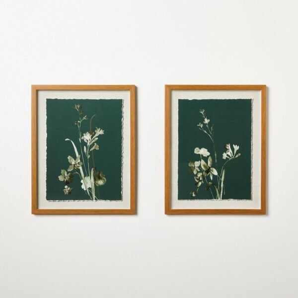 (Set of 2) 16"x20" Orchid Flowers Framed Wall Art - Threshold? Designed with Studio McGee "