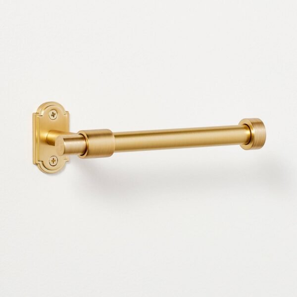 Classic Metal Wall-Mount Toilet Paper Holder Brass Finish - Hearth & Hand with Magnolia: Gold-Finish, Easy Install "