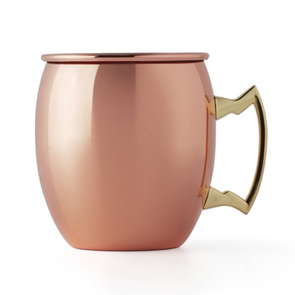 Cambridge Silversmiths 18.76oz Copper Moscow Mule Mug: Stainless Steel Drinkware, Hand Wash, Hot/Cold Beverages