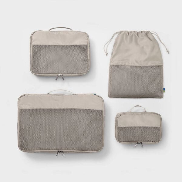 4pc Packing Cube Set Taupe - Open Story?